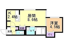 間取図画像 1LDK