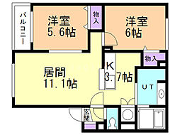 間取図画像 2LDK
