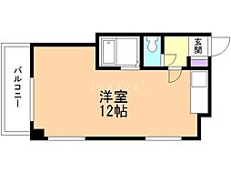 S・Kコスモビル ワンルームの間取図画像