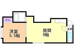 プレシディオ 1LDKの間取図画像