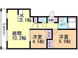 間取図画像 2LDK