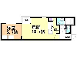 XYZ 1LDKの間取図画像