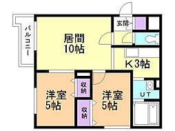 間取図画像 2LDK