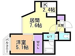 BalboniSette 1LDKの間取図画像