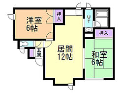 MKハウス 2LDKの間取図画像
