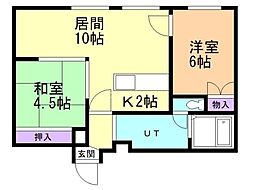 エルム13 2LDKの間取図画像