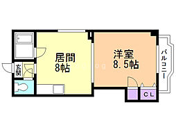 ノースランド菊水 1LDKの間取図画像