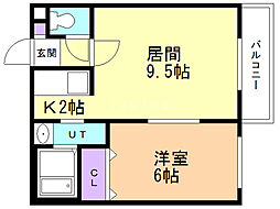 レガーロ南郷 1LDKの間取図画像