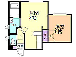ペルソナ1 1LDKの間取図画像