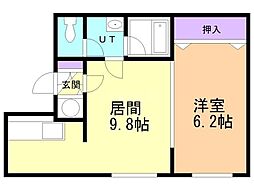 ブルーメ 1LDKの間取図画像