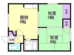 ハイツ澄 2LDKの間取図画像