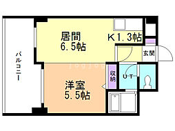ハウスオブリザ菊水弐番館 1LDKの間取図画像