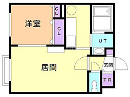 アビタ22真栄12 1LDKの間取図画像