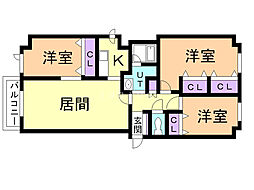 トレスマデラ 3LDKの間取図画像