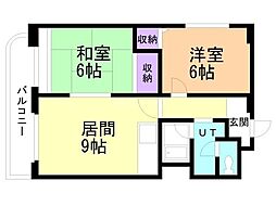 グランシャリオ 2DKの間取図画像