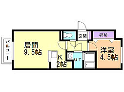 ElFrente 1LDKの間取図画像