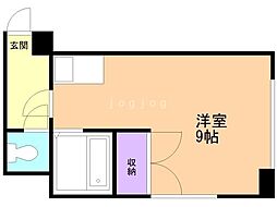 シティ・キャッスル ワンルームの間取図画像