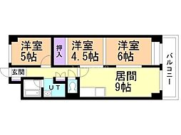 メゾン大地 3DKの間取図画像