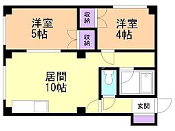 リバ・ストーリーD 2LDKの間取図画像