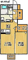 ル・ソレイユII  ｜ 千葉県船橋市北本町2丁目（賃貸アパート1LDK・1階・45.69㎡） その2