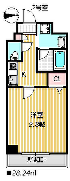 マルベリール船橋 ｜千葉県船橋市本町7丁目(賃貸マンション1K・3階・28.24㎡)の写真 その2