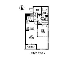 セントラル パレス 1LDKの間取図画像