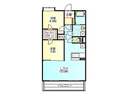 グランコートタケヤ 2LDKの間取図画像