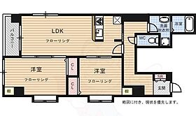 福岡県福岡市中央区大手門３丁目（賃貸マンション2LDK・6階・62.33㎡） その2