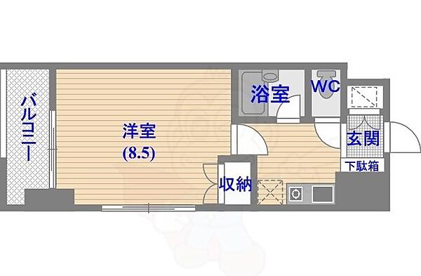 福岡県福岡市中央区今川１丁目(賃貸マンション1K・2階・23.36㎡)の写真 その2