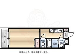 ロイヤル博多駅前 6階1Kの間取り