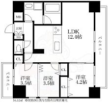 MODERN　PALAZZO博多駅東  ｜ 福岡県福岡市博多区博多駅東１丁目（賃貸マンション3LDK・3階・52.88㎡） その2