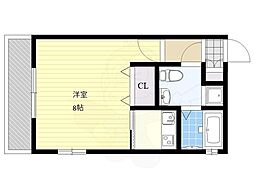エステート・モア天神倶楽部 1Kの間取図画像