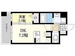 エンクレスト博多 1DKの間取図画像