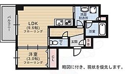 ウェルブライト博多ステーション 1LDKの間取図画像