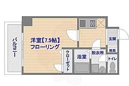 グランデゥール住吉壱番館 1Kの間取図画像