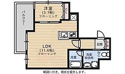 ビエネスタ千代県庁口 1LDKの間取図画像