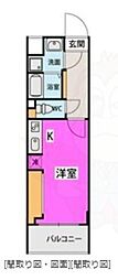 21テクノロジー ワンルームの間取図画像