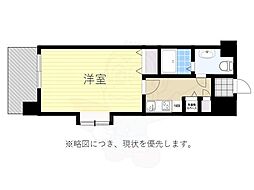 エンクレスト天神3 1Kの間取図画像
