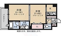 エンクレスト博多ベル 2Kの間取図画像