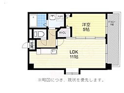 K.313fukuoka 1LDKの間取図画像