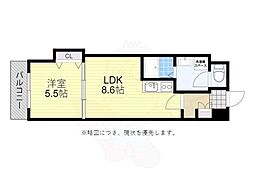 エース五番館 1LDKの間取図画像
