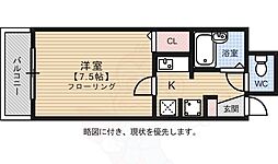 パティオス平尾 1Kの間取図画像