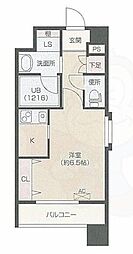 OrchidResidence上呉服 1Kの間取図画像