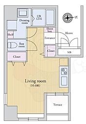 ラクレイス薬院 ワンルームの間取図画像