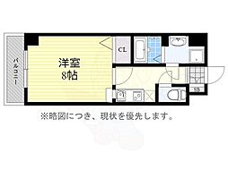 レジデンシャルヒルズ博多南 1Kの間取図画像