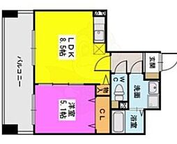 ラヴィヌーヴォ 1LDKの間取図画像
