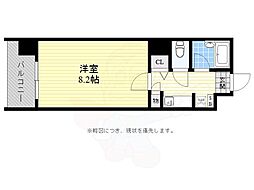 ラフィーネ博多 1Kの間取図画像