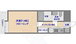 エステート・モア博多2 1Kの間取図画像