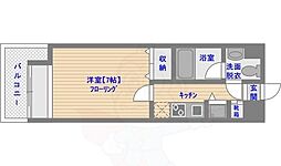 ダイナコートブロッサム天神南 1Kの間取図画像