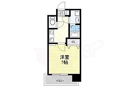エンクレスト博多駅前3 1Kの間取図画像